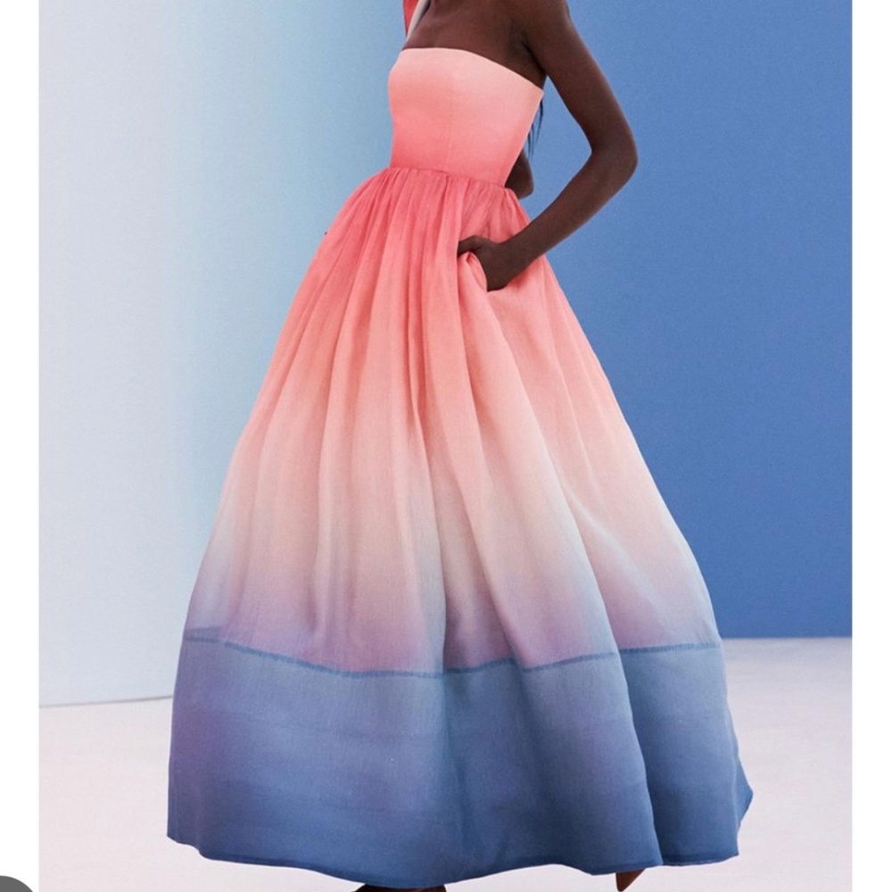 Zimmermann Postcard ombre maxi dress